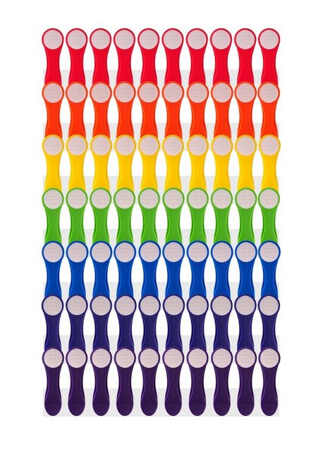 trendfinding Wäscheklammern 70 Wäscheklammern im Regenbogen Design für empfind, Unverwechselbares Design, Langlebigkeit durch neueste Klammertechnik