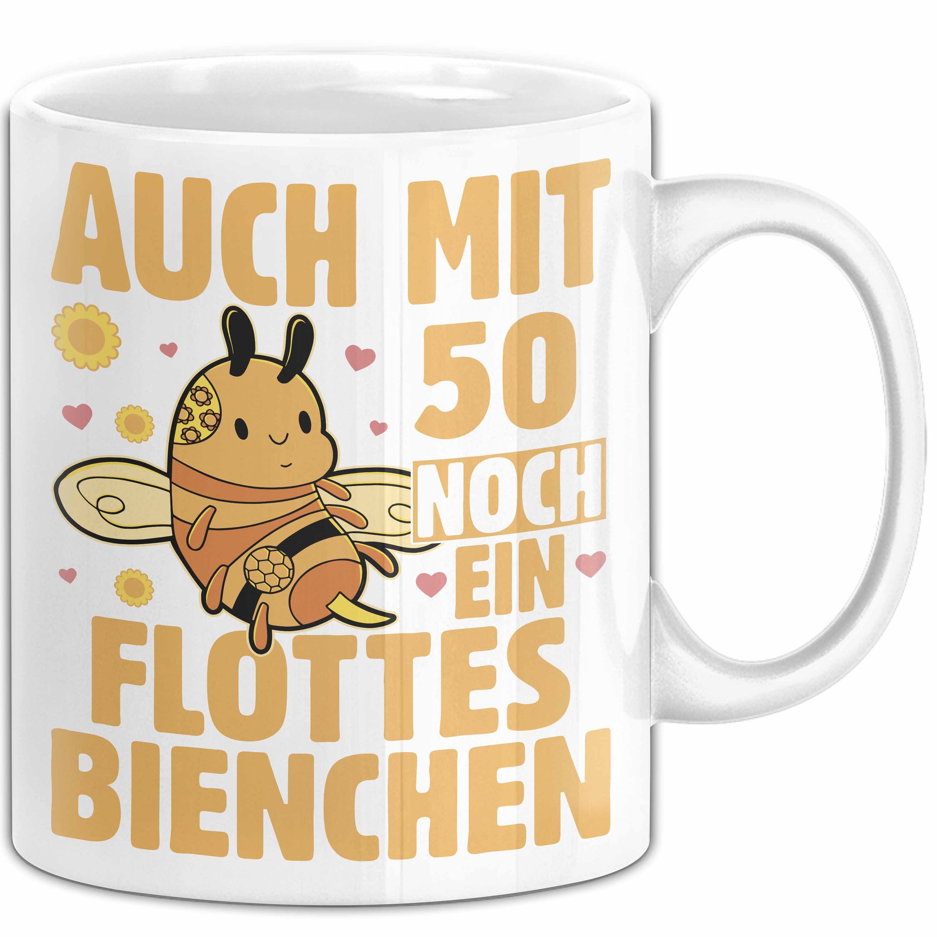 Trendation Tasse 50. Geburtstag Tasse Geschenk Frauen Mutter Lustig Auch mit 50 Noch