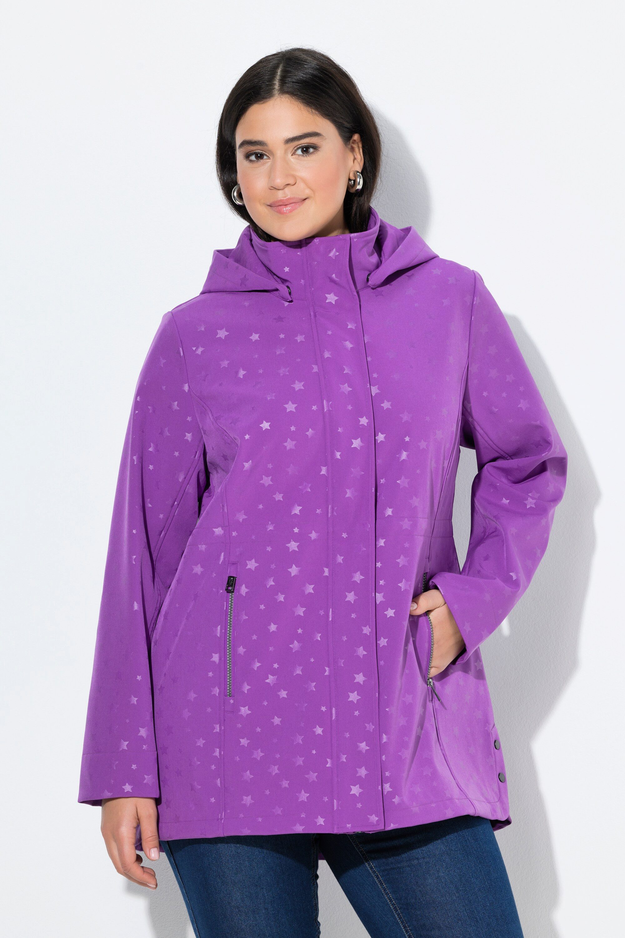 Ulla Popken Softshelljacke HYPRAR Softshelljacke wasserabweisend Kapuze günstig online kaufen