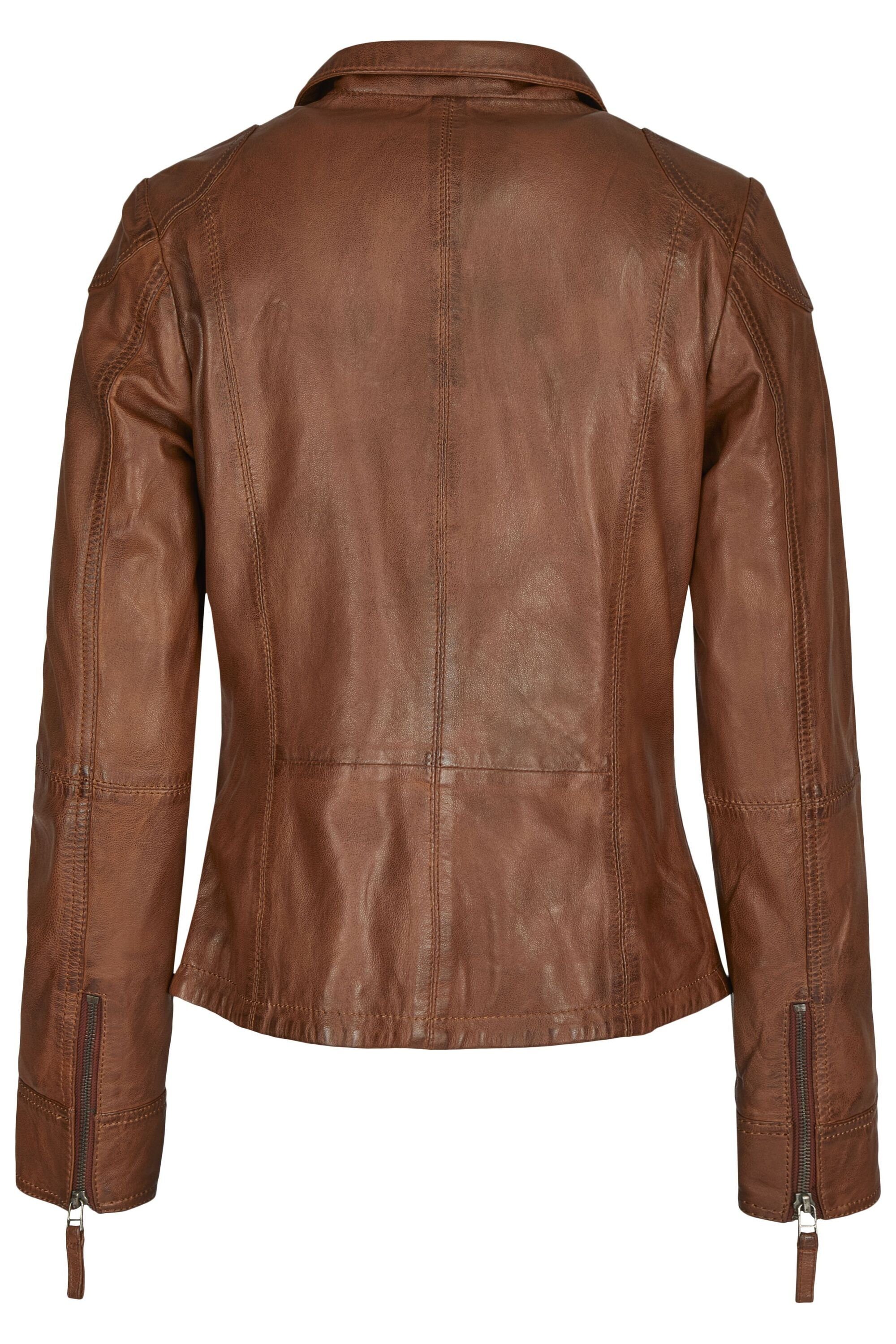 7eleven Lederjacke SEANA (1-St) mit Reißverschlusstaschen