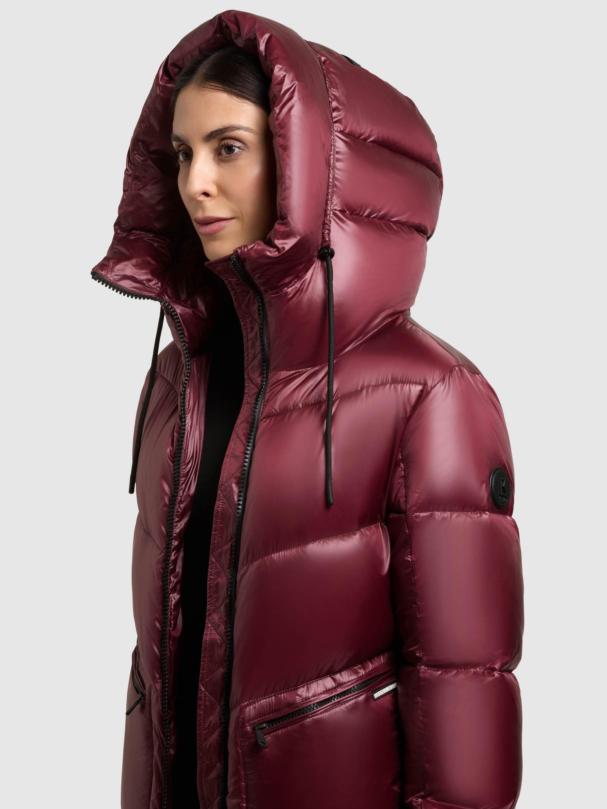 khujo Steppmantel Tonia Extralanger Damen Wintermantel mit Rucksack-Trägern – Bild 5 von 5