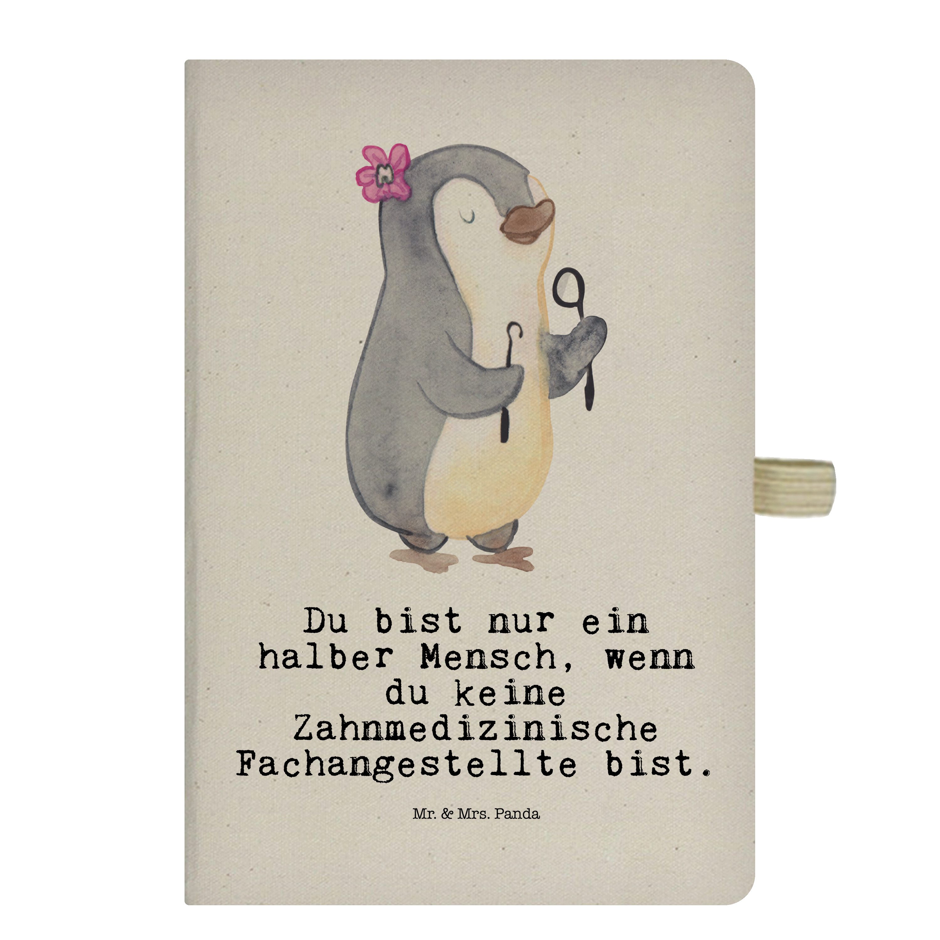 Fachangestellte - N Geschenk, Mrs. & Mrs. - Zahnmedizinische mit Panda Herz Mr. Transparent Notizbuch Panda Mr. &