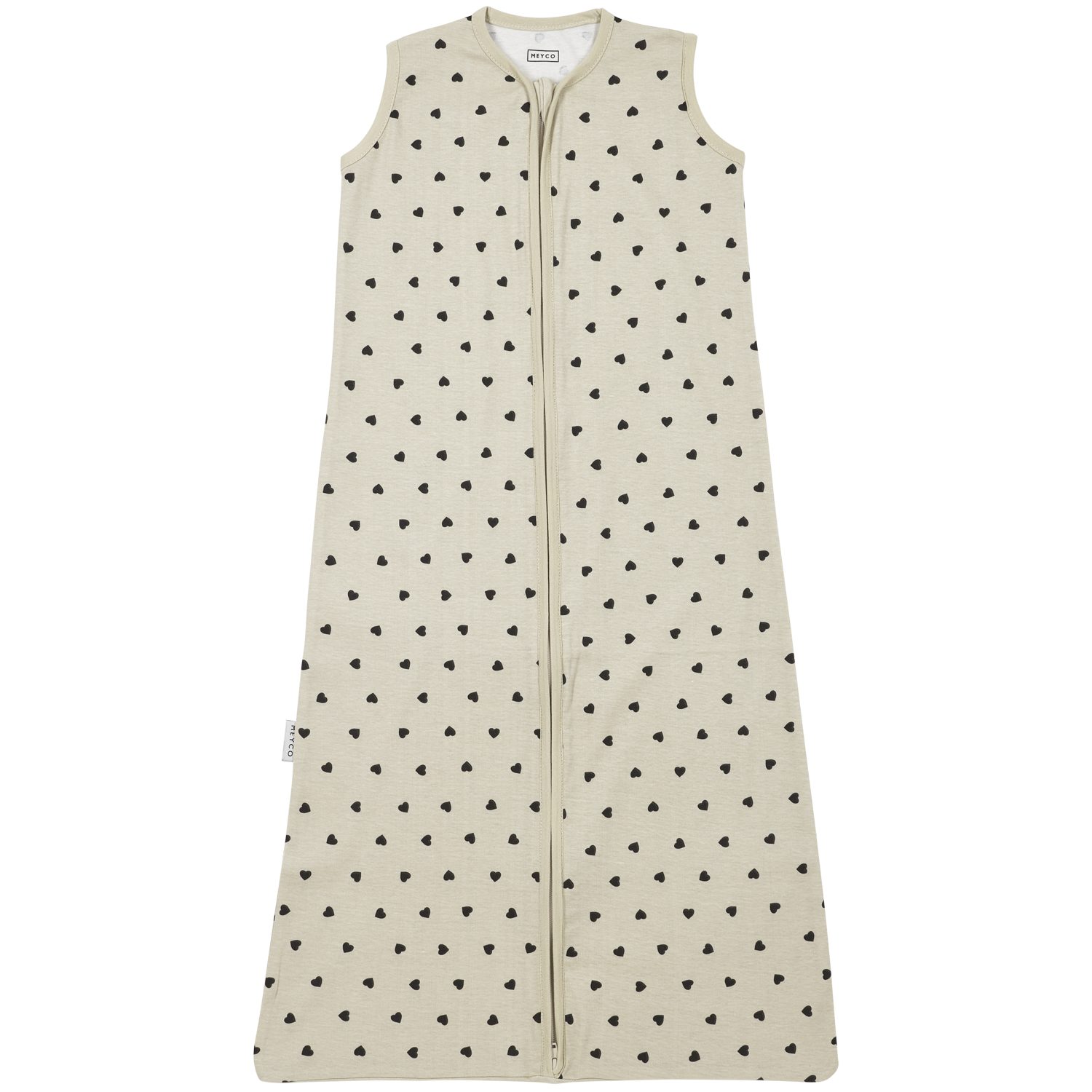 Meyco Baby Babyschlafsack Sweet Heart Soft Sand/Black (1 tlg), 60cm