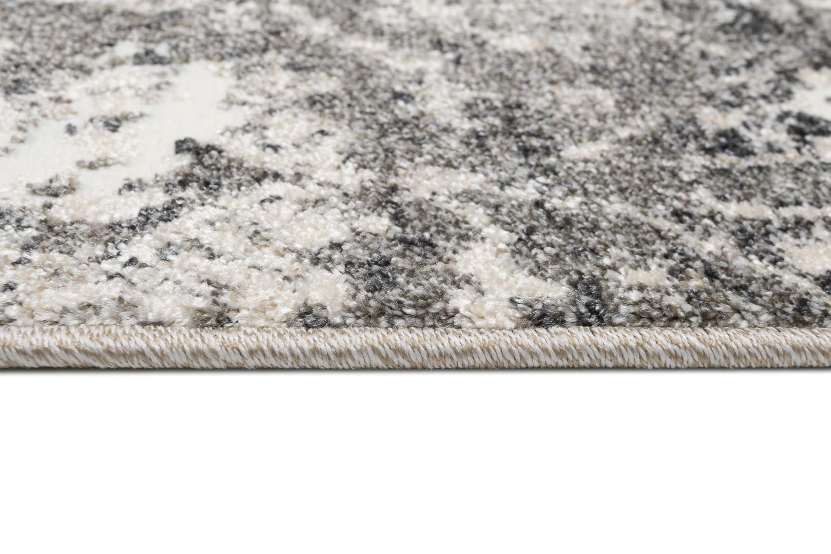 Designteppich Modern Teppich für Wohnzimmer niedrige Pflegeleicht Abstrakt, Mazovia, - - Grau, Kurzflor Weich, cm, 11 mm, Höhe x Abstrakt - 80 Modern, 150 Florhöhe