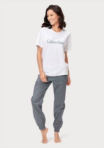 Calvin Klein Relaxhose mit Muster und seitlichen Eingrifftaschen