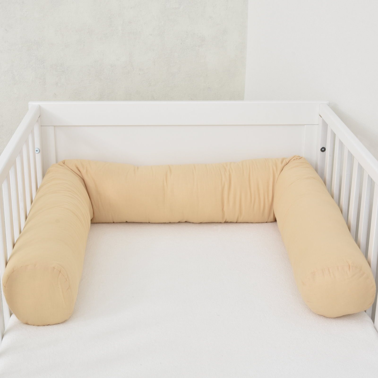 Baby-Delux Nestchenschlange Bettschlange 180cm Bettrolle, Nestchen Bettumrandung als Kopfschutz Kantenschutz für Babybett