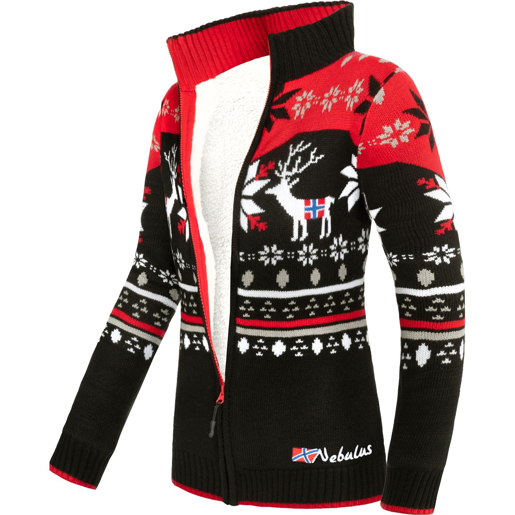Nebulus Pullover & Shorts SVERRE, P6009 - Damen, schwarz-rot, M/38