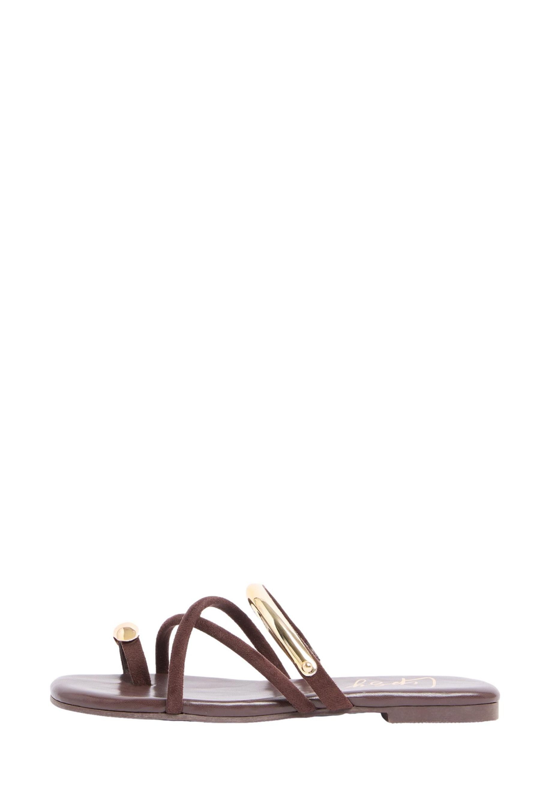 LIPSY Lipsy Schlupf-Sandalen mit X-Riemchen Sandale
