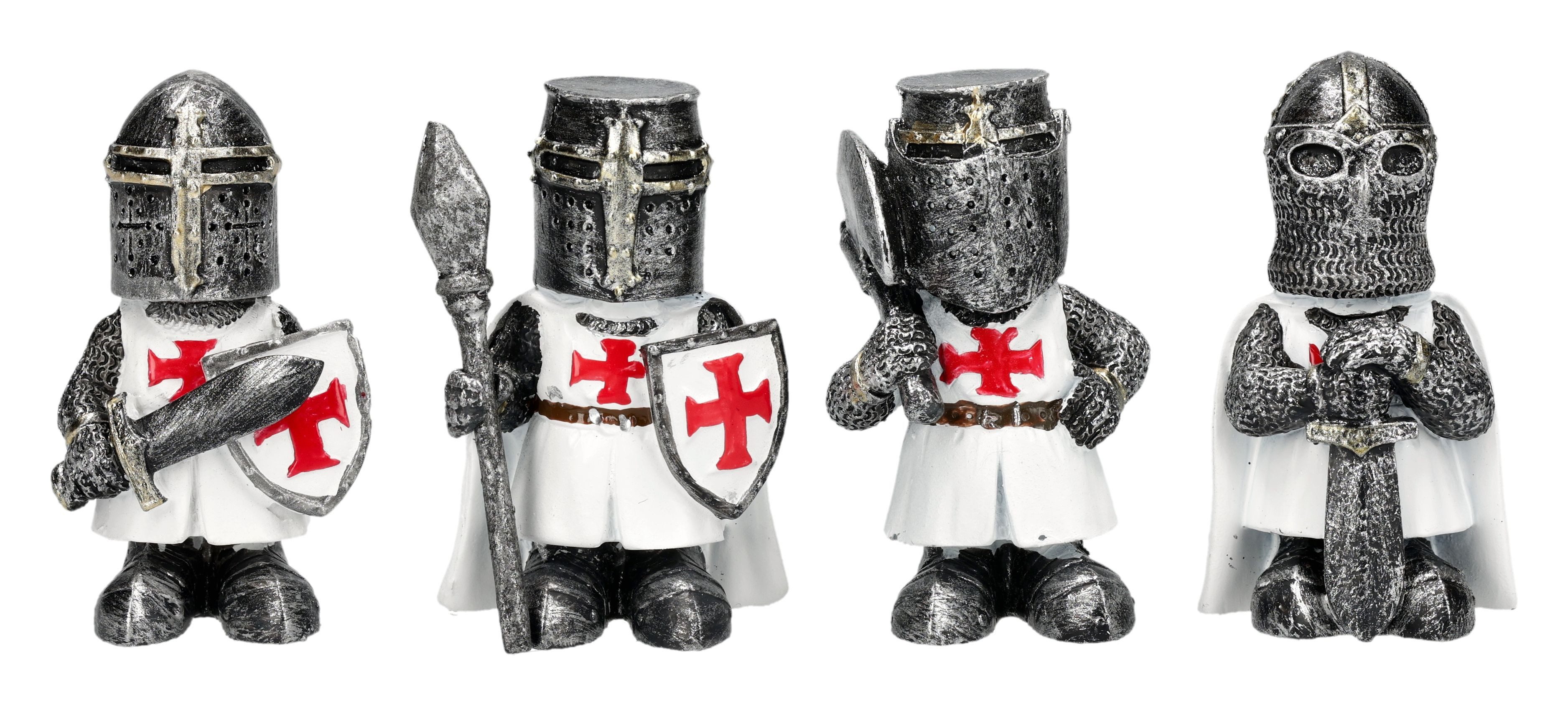 Figuren Shop GmbH Dekofigur Ritter Sammlerfigur Set – 24 kleine Ritter 6 cm Dekofigur Mittelalter