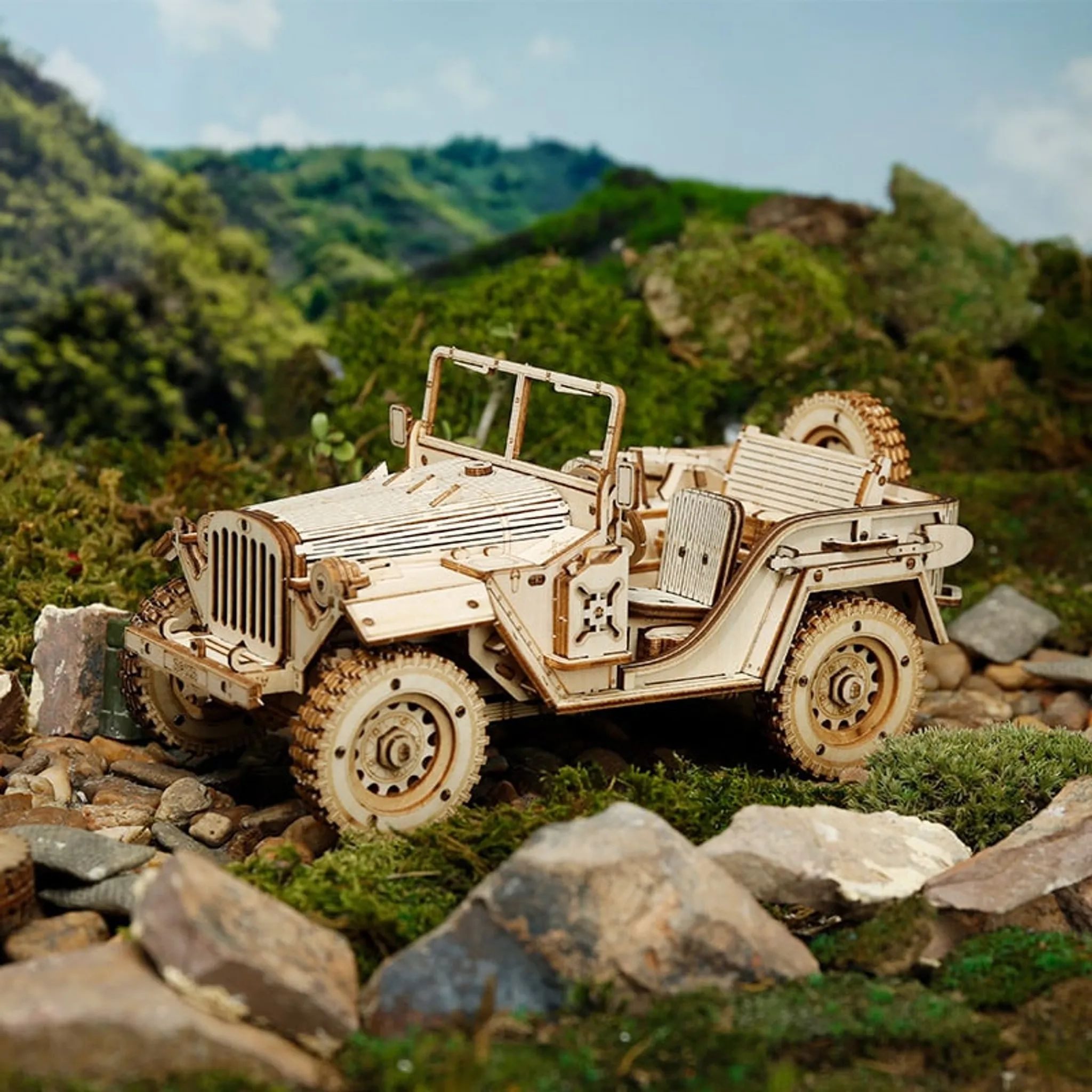 HR Direktverkauf GmbH 3D-Puzzle Armee-Feldwagen - langanhaltender Puzzlespaß - Holzbausatz 286-teilig, 369 Puzzleteile