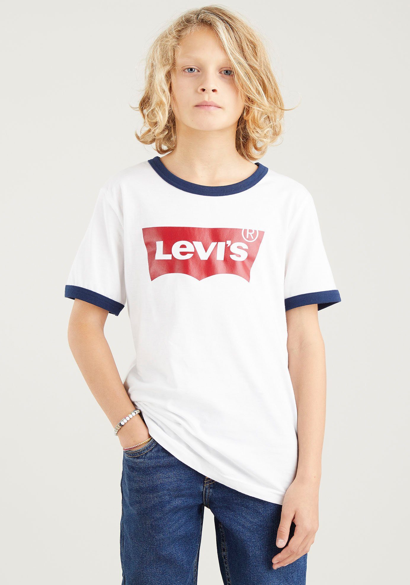 Levi's® Kids T-Shirt BATWING RINGER TEE for BOYS weiß