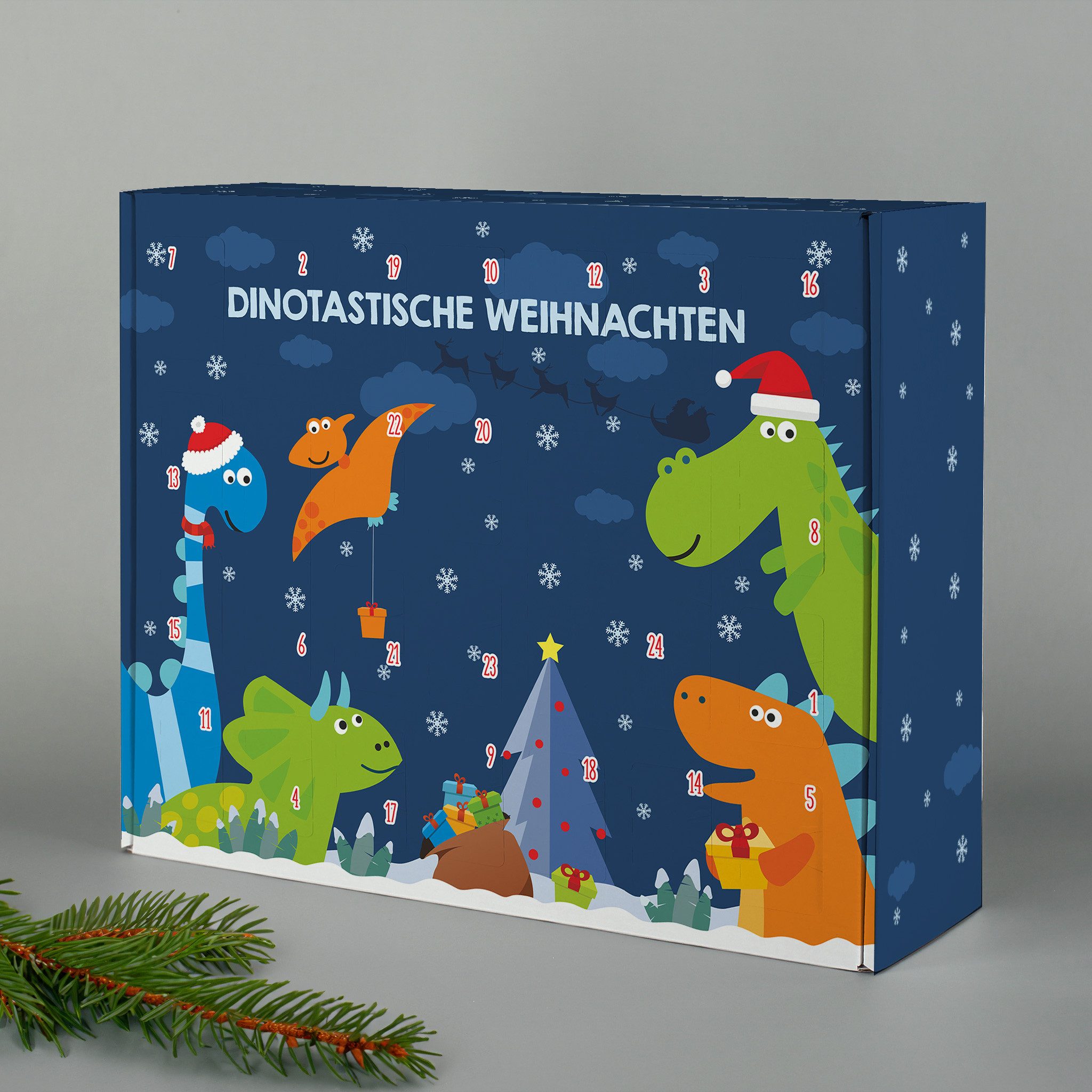 Herz & Heim befüllbarer Adventskalender mit festlichen Motiven zu Weihnachten - DIY Adventskalender, zum selbst Befüllen, aus stabiler Pappe – Bild 2 von 5