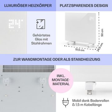 Klarstein Heizstrahler Bornholm Single, 1000 W, Konvektorheizung elektrisch Elektrokoheizung energiesparend Heizkörper