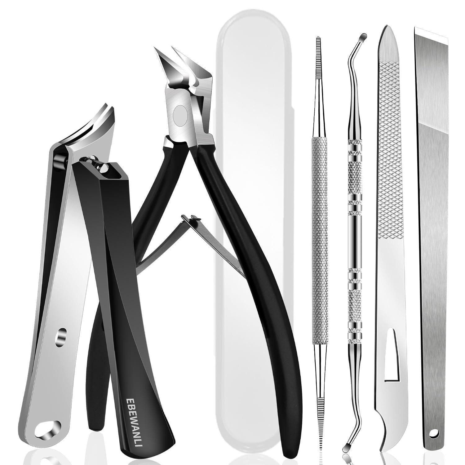 LuxusKollektion Nagelknipser-Set Zehennagel-Set 6-teilig Pediküre Edelstahl
