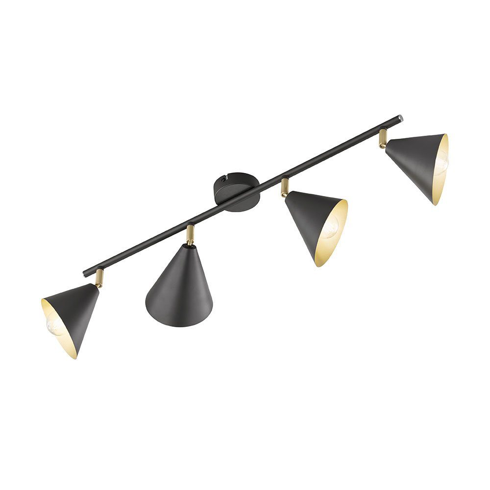 WOFI Deckenspot, Leuchtmittel nicht inklusive, LED Spotleiste schwenkbar Deckenlampe 4 Flammig