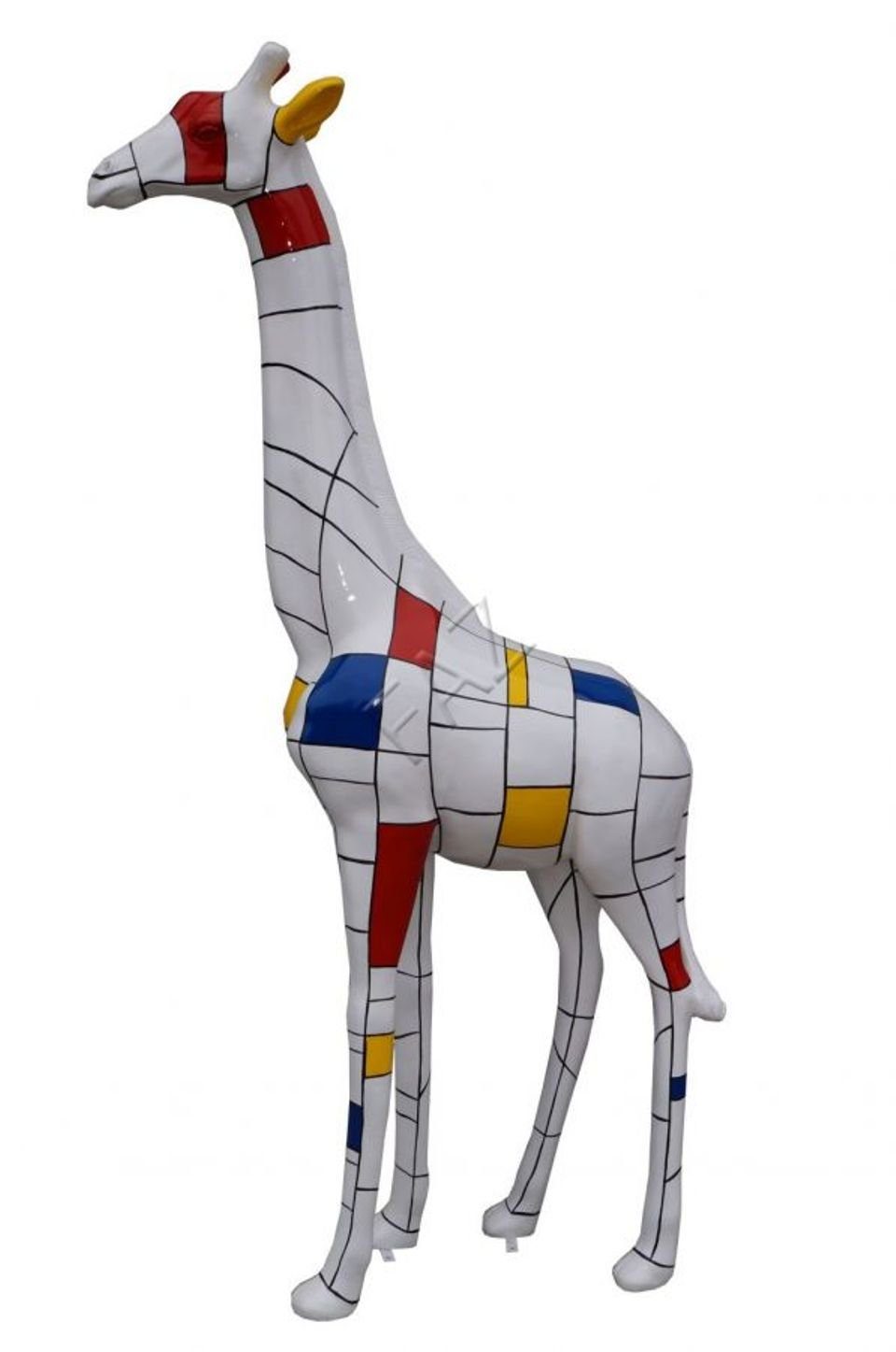 Streifen Neu Figur Giraffe in Statue JVmoebel Figuren Design Dekoobjekt Skulptur Abstrakt
