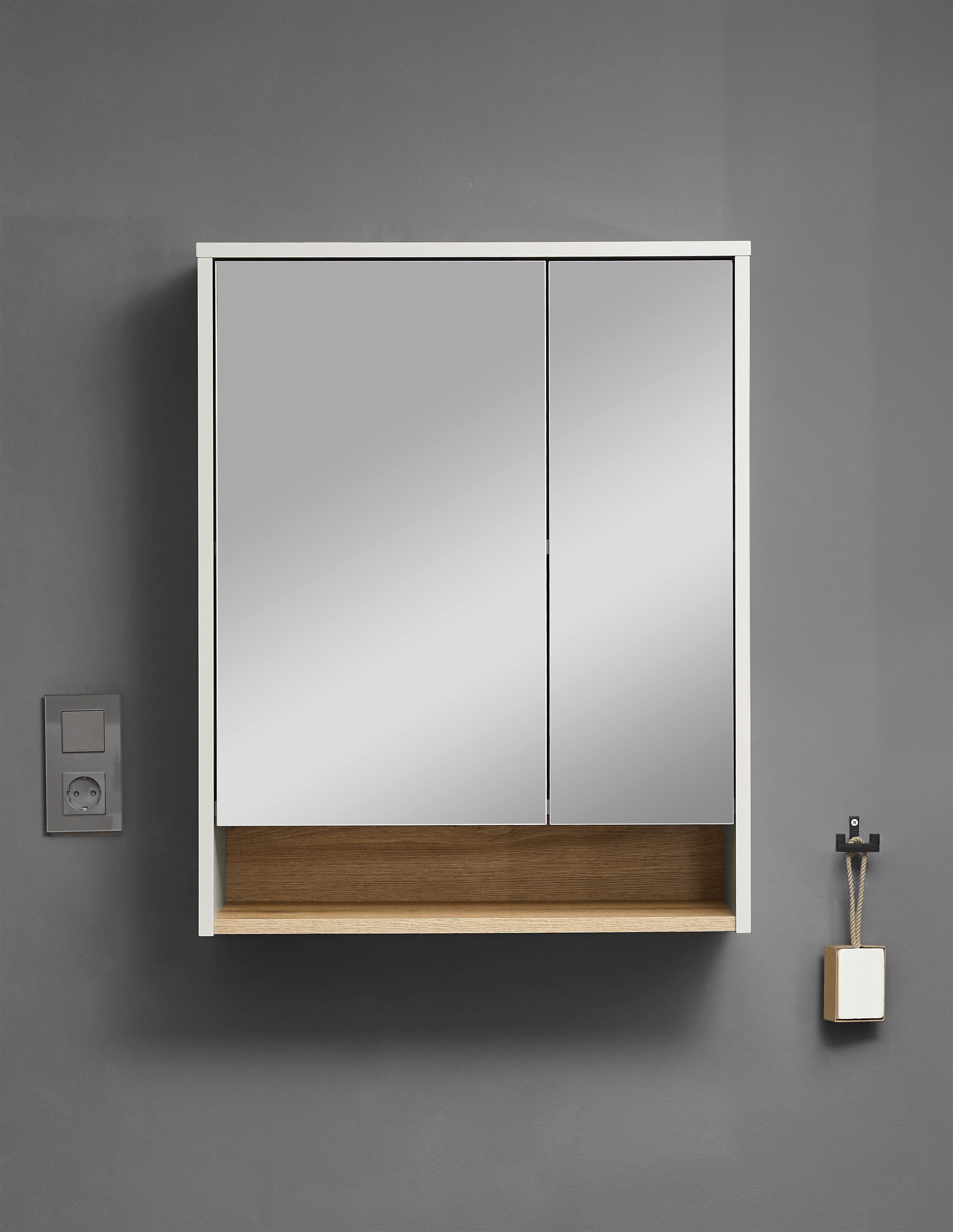 BASIC by Balculina Spiegelschrank Linea (1-St) Breite 60cm, Melaminbeschich günstig online kaufen