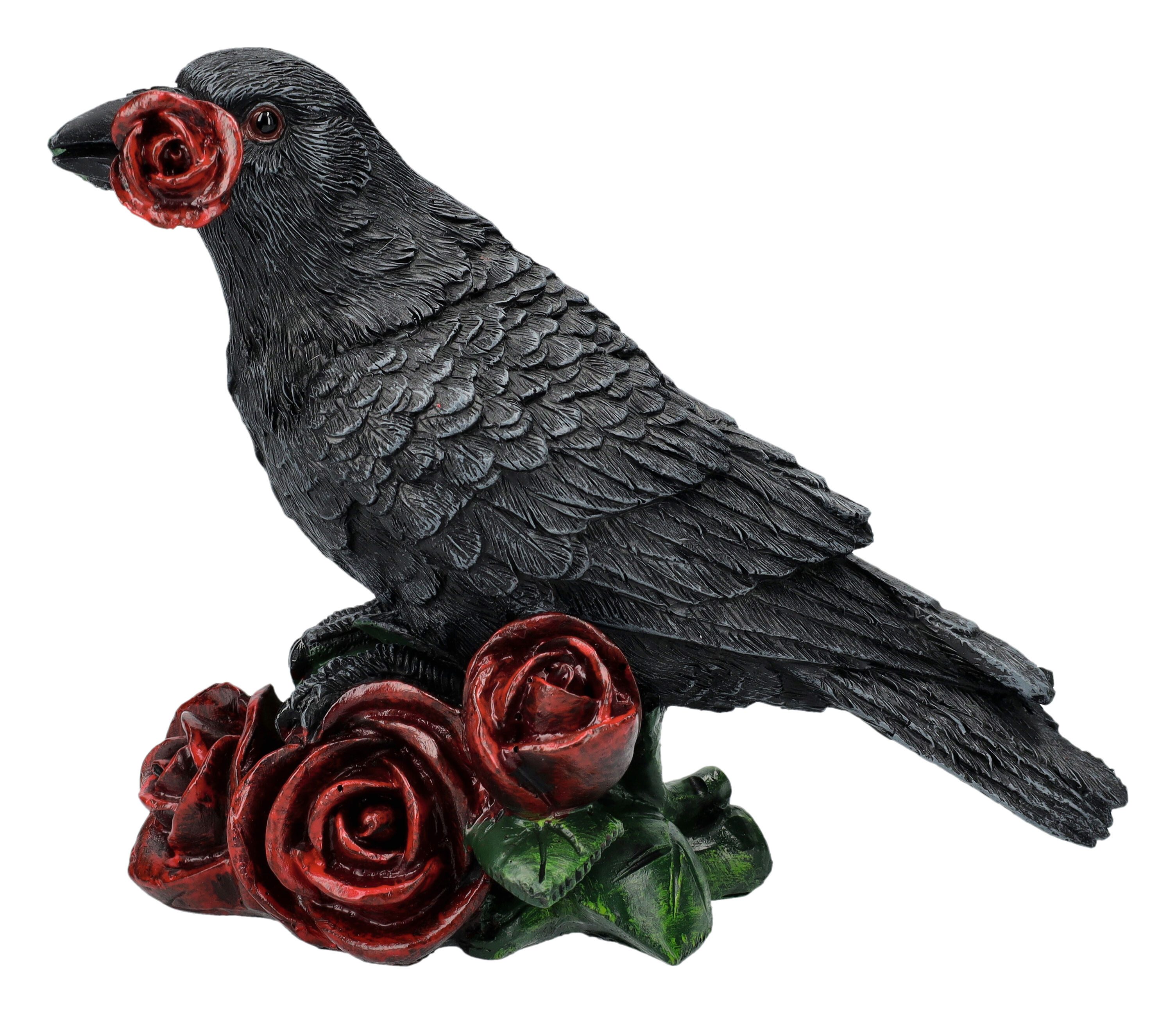 Figuren Shop GmbH Tierfigur Raben Figur - Rose of the Raven - Dekofigur Vog günstig online kaufen