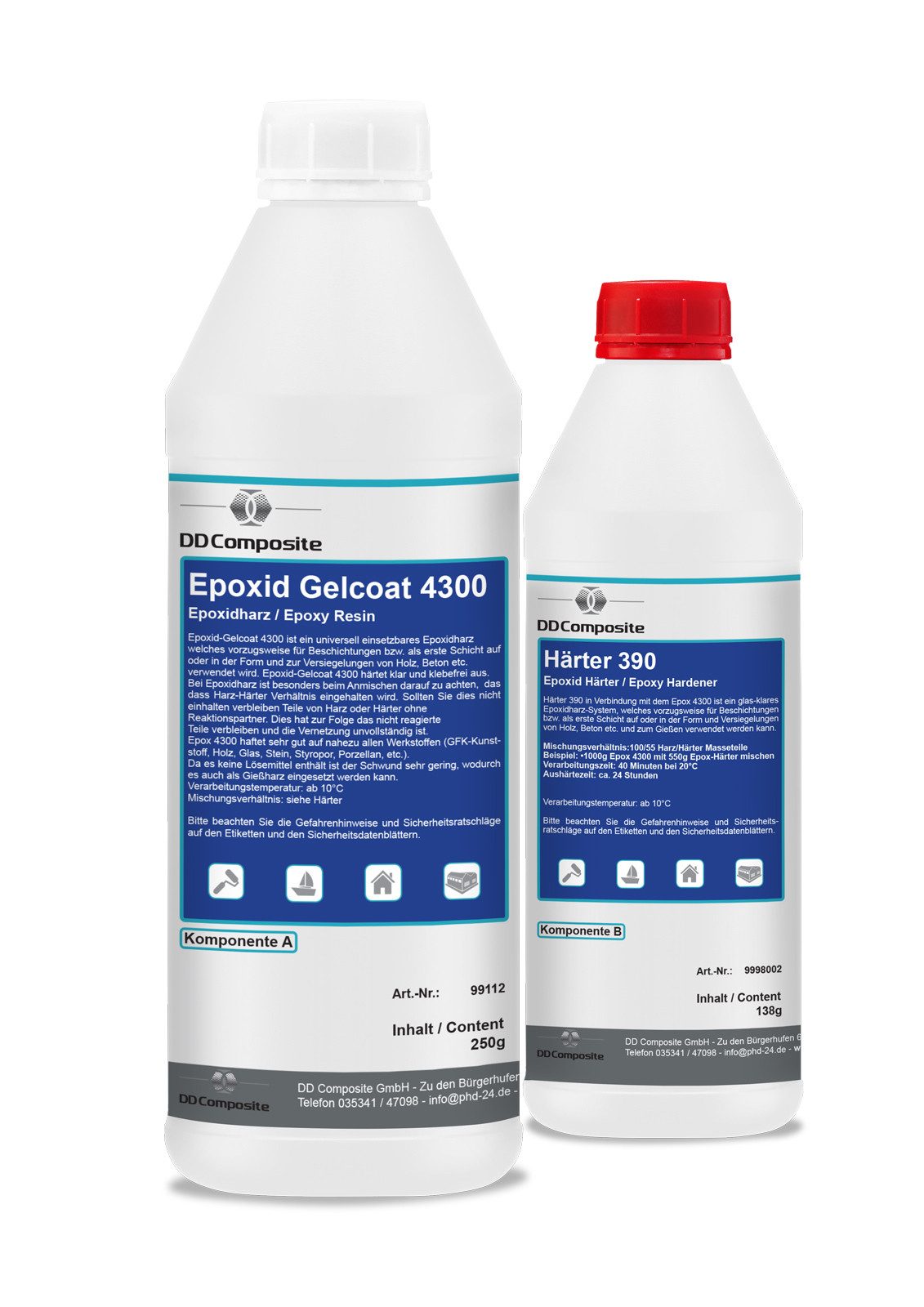 DD Composite Epoxidharz 250g Epox 4300 + 138g Härter 390