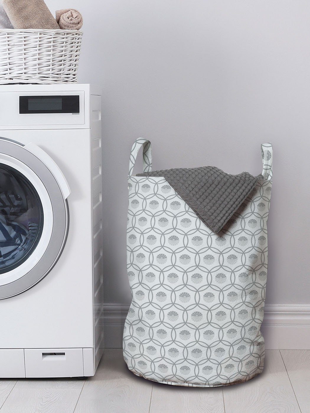 Abakuhaus Griffen Kordelzugverschluss Wäschekorb Floral Geometrisch Wäschesäckchen Kultur mit für Waschsalons,