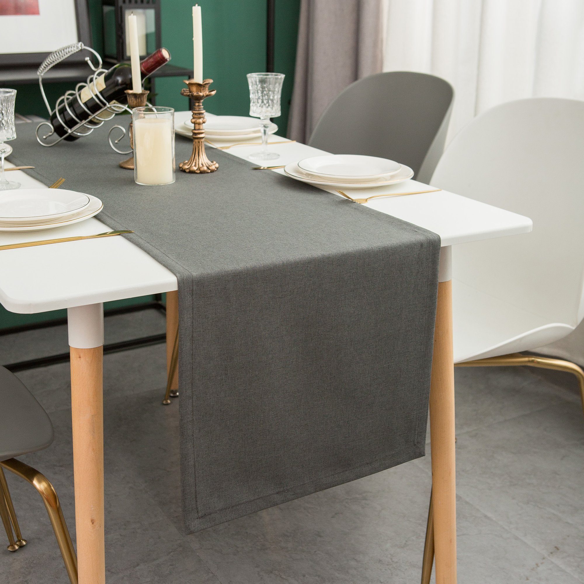 Simurq Tischläufer Modern Outdoor - Indoor Abwaschbar, (Table Runner Tischb günstig online kaufen