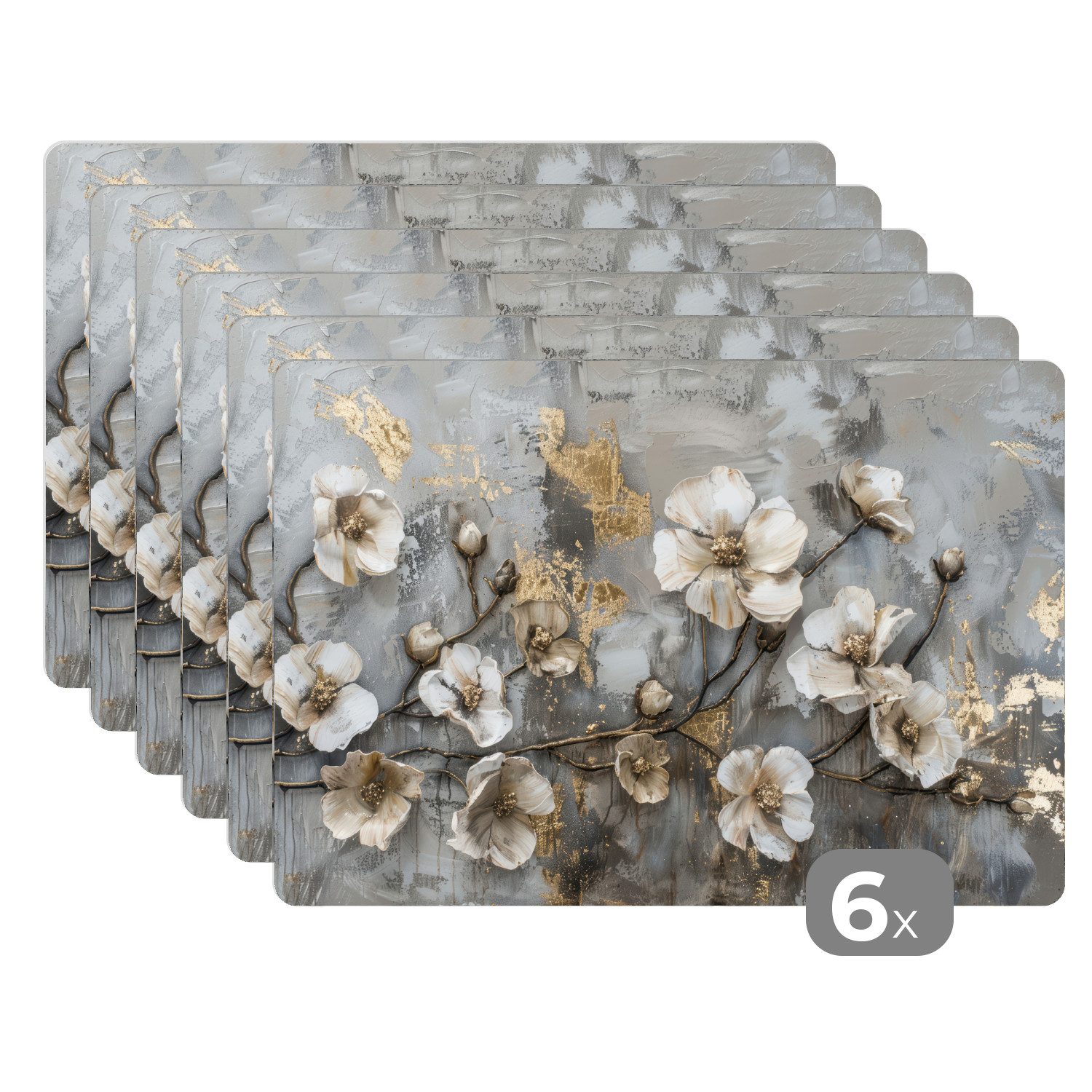MuchoWow Platzset Blumen - Weiß - günstig online kaufen