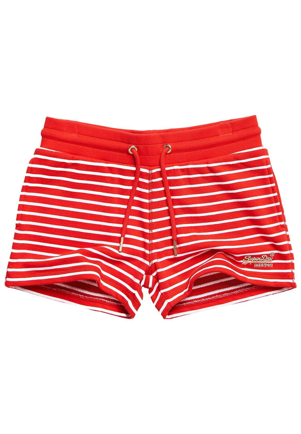 Superdry Sporthose Superdry Шорты Damen ORANGE LABEL CLASSIC SHORT Red Stripe