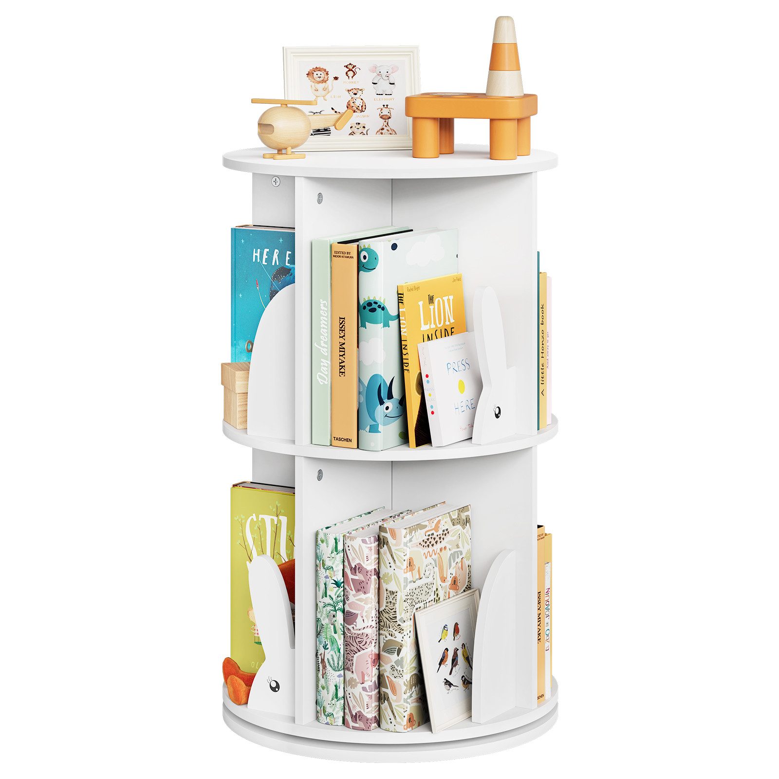 Woltu Kinderregal, 1-tlg., Bücherregal Kinder, drehbar, 360° drehbar günstig online kaufen