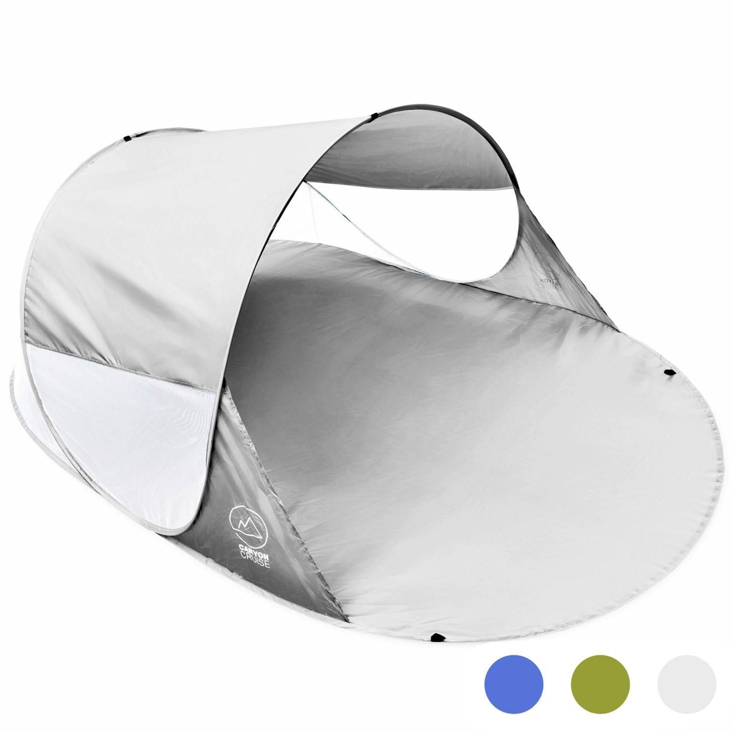 Canyon Cruise Strandmuschel Canyon Cruise Pop-Up Strandmuschel für 3 Personen mit UV-Schutz 50+, Personen: 3 (Automatik Wurfzelt), Sonnen- & Windschutz