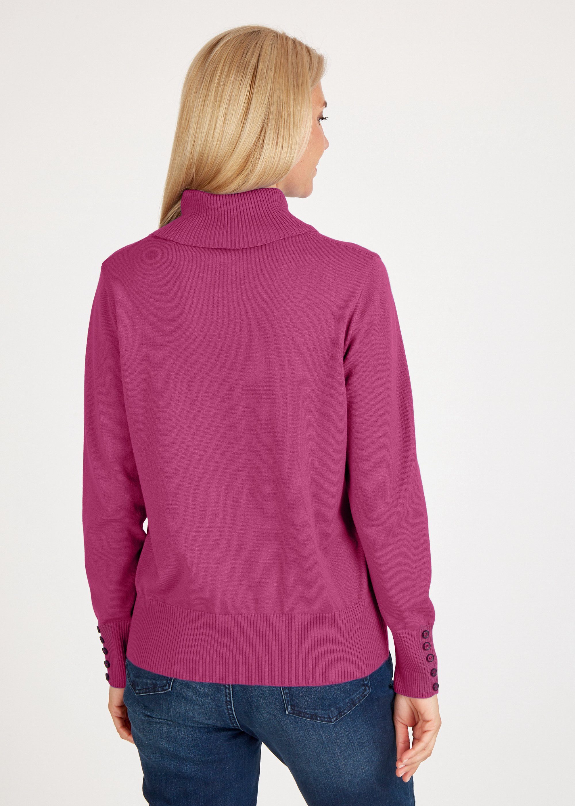 Rabe magenta Strickpullover Pullover