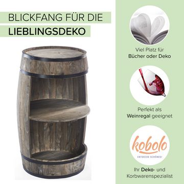 Kobolo Regal Beistelltisch Anrichte Barregal FASS - Holz braun