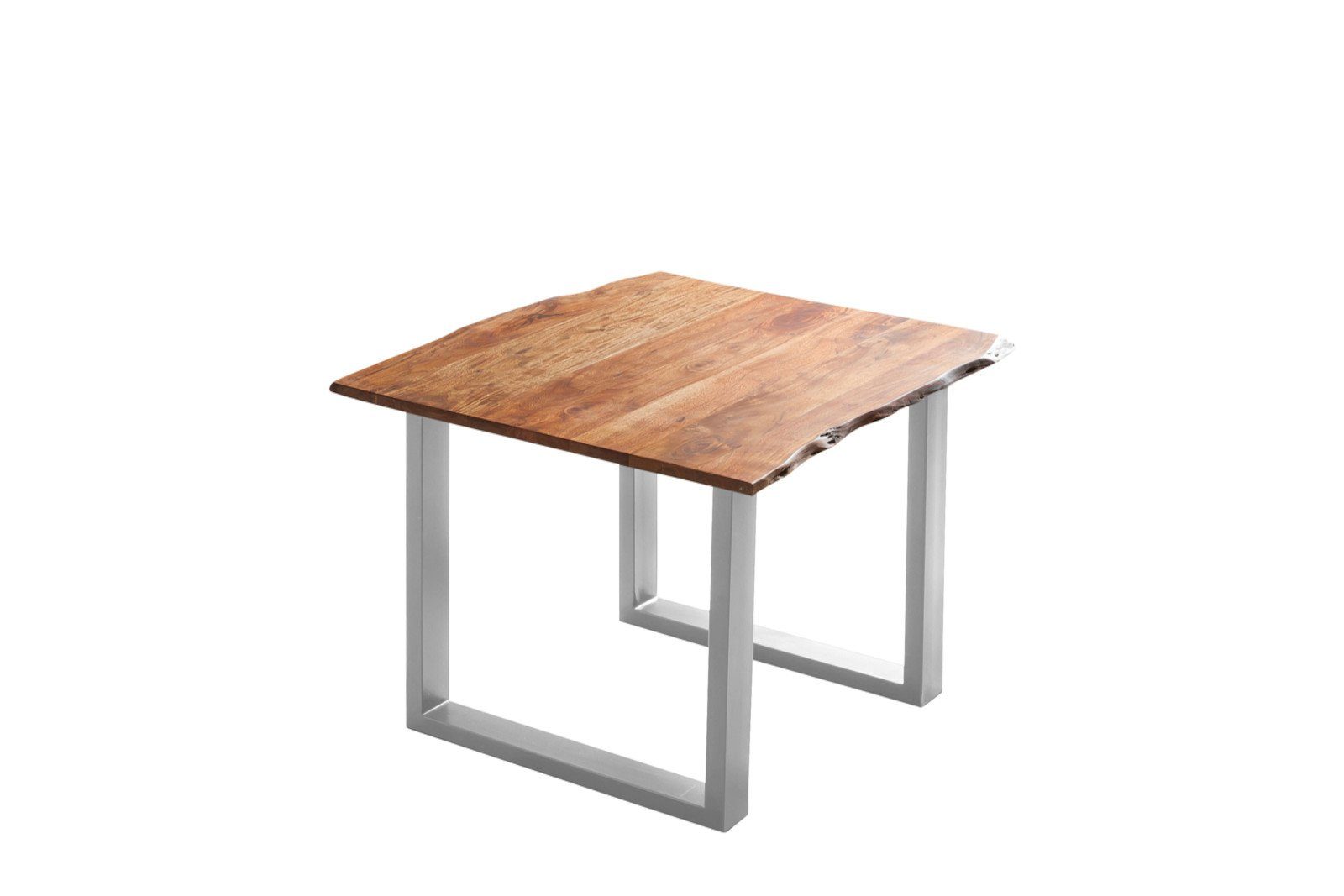by Tischplatte Baumkantentisch 26mm, Laurina Akazie Wolf Junado® Möbel, Silber Stärke Baumkante Massivholz, natürliche