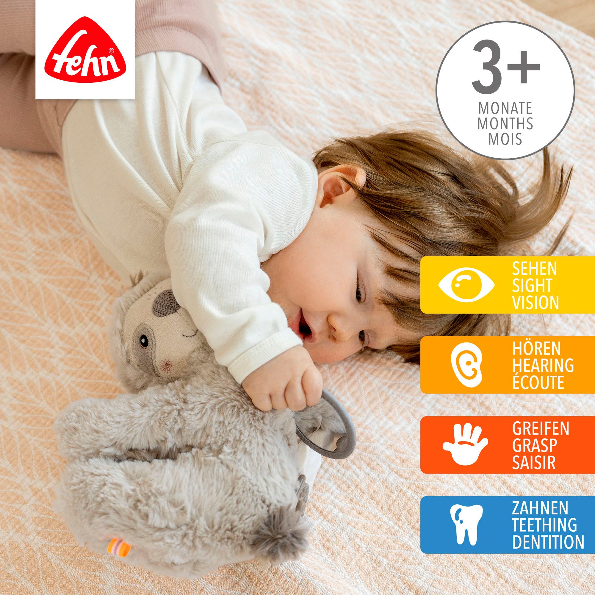 Fehn Greifspielzeug Lazy, Crazy & Pink, Activity-Faultier günstig online kaufen