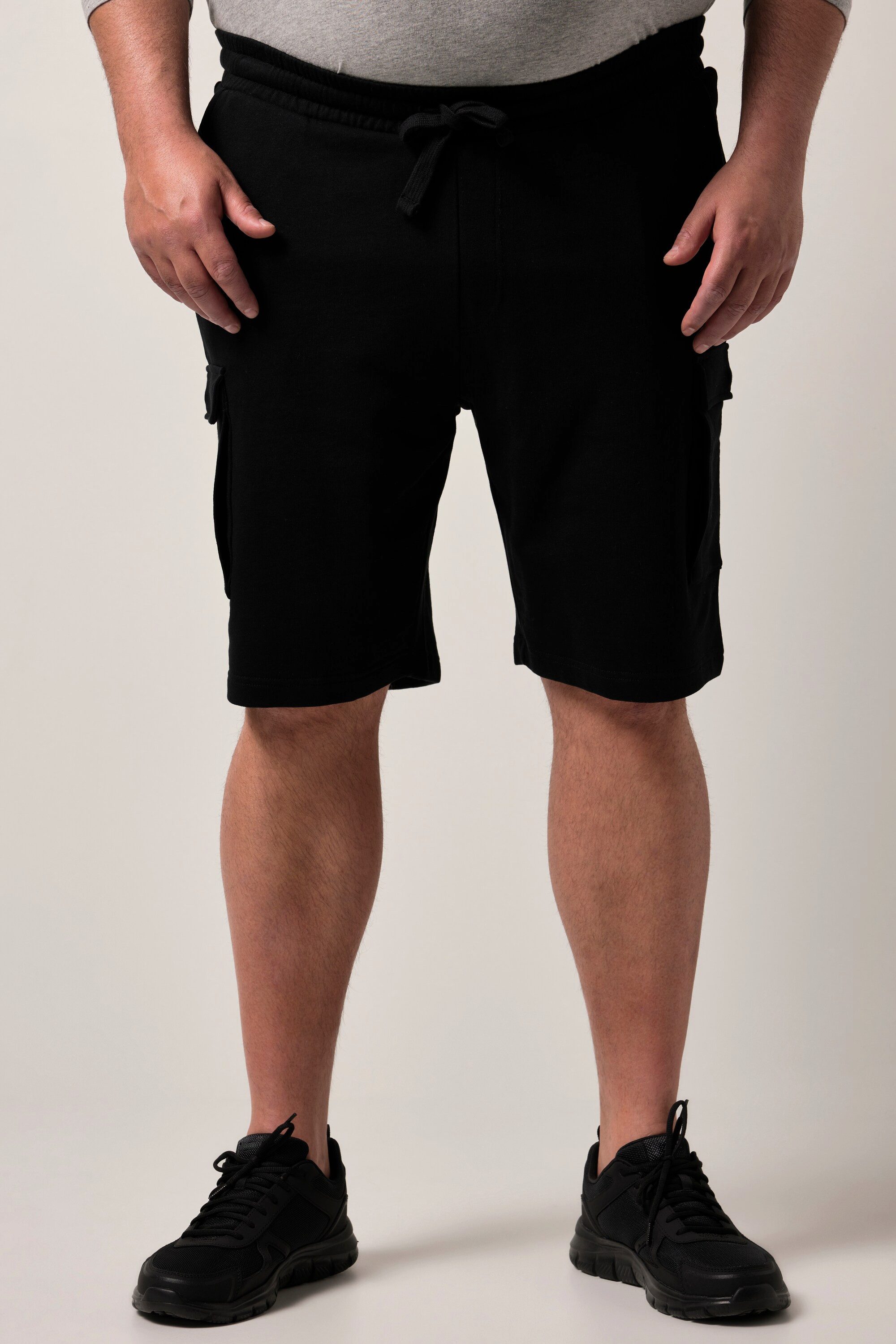 Men Plus Bermudas Cargo-Sweatbermuda Bauchfit Basic Fit Elastikbund