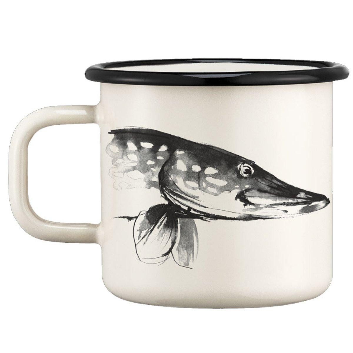 Muurla Tasse Tasse Hecht und Forelle Emaille (550ml)