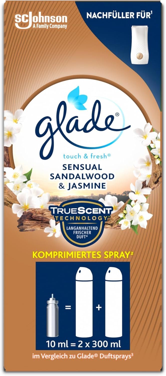 Glade Raumduft Touch & Fresh Nachfüller, Sandalwood & Jasmine, 10 ml