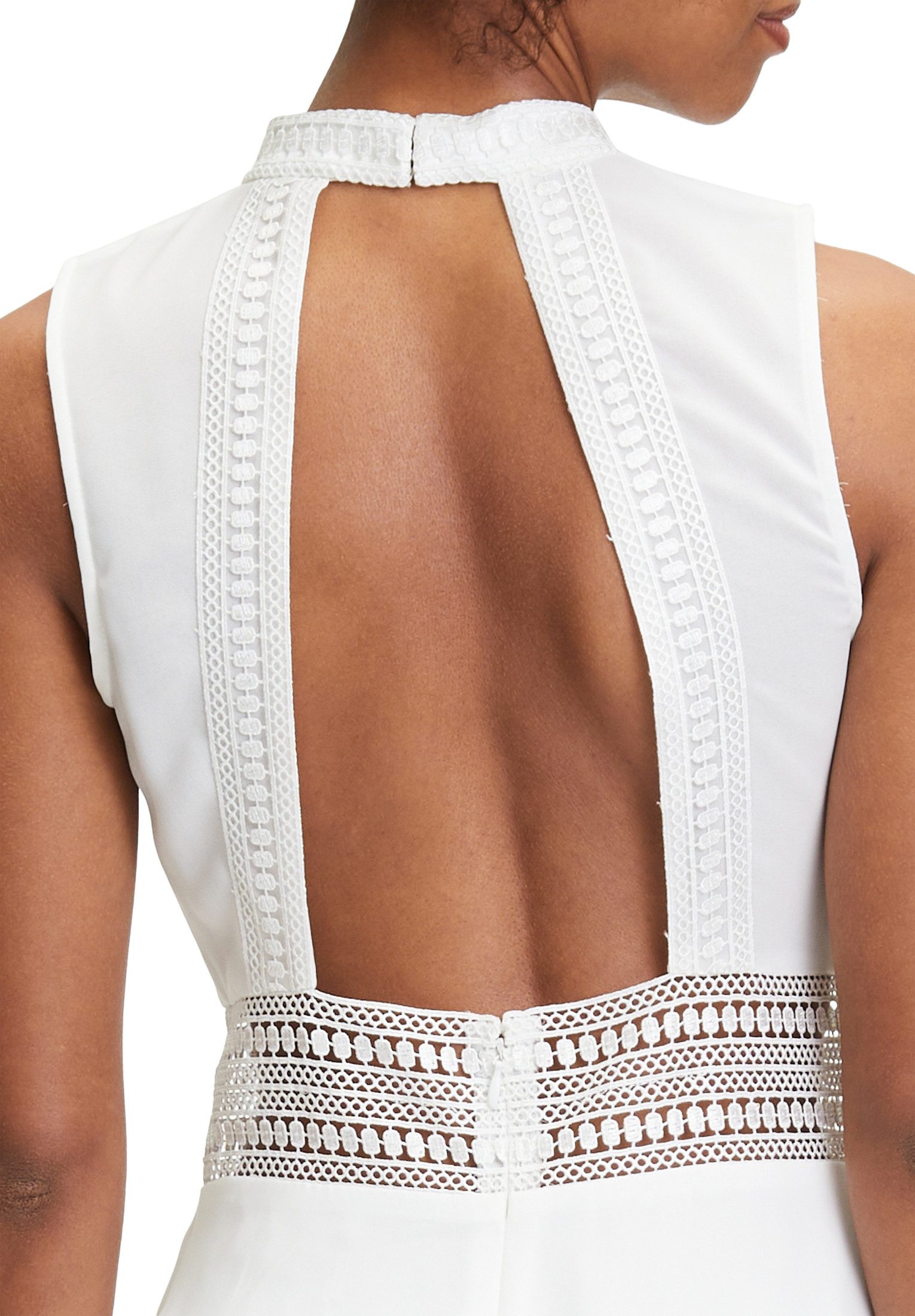 Vera Mont Cocktailkleid Damen mit Spitzeneinsatz Aufgesteppte Bänder