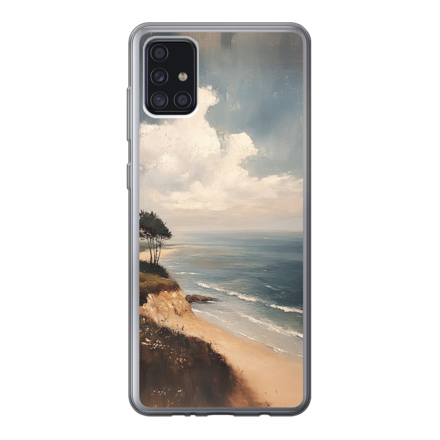 MuchoWow Handyhülle für Samsung Galaxy A52 5G Klippe - Meer - Baum, Smartphone-Bumper, Print, Handy Schutzhülle Dünn