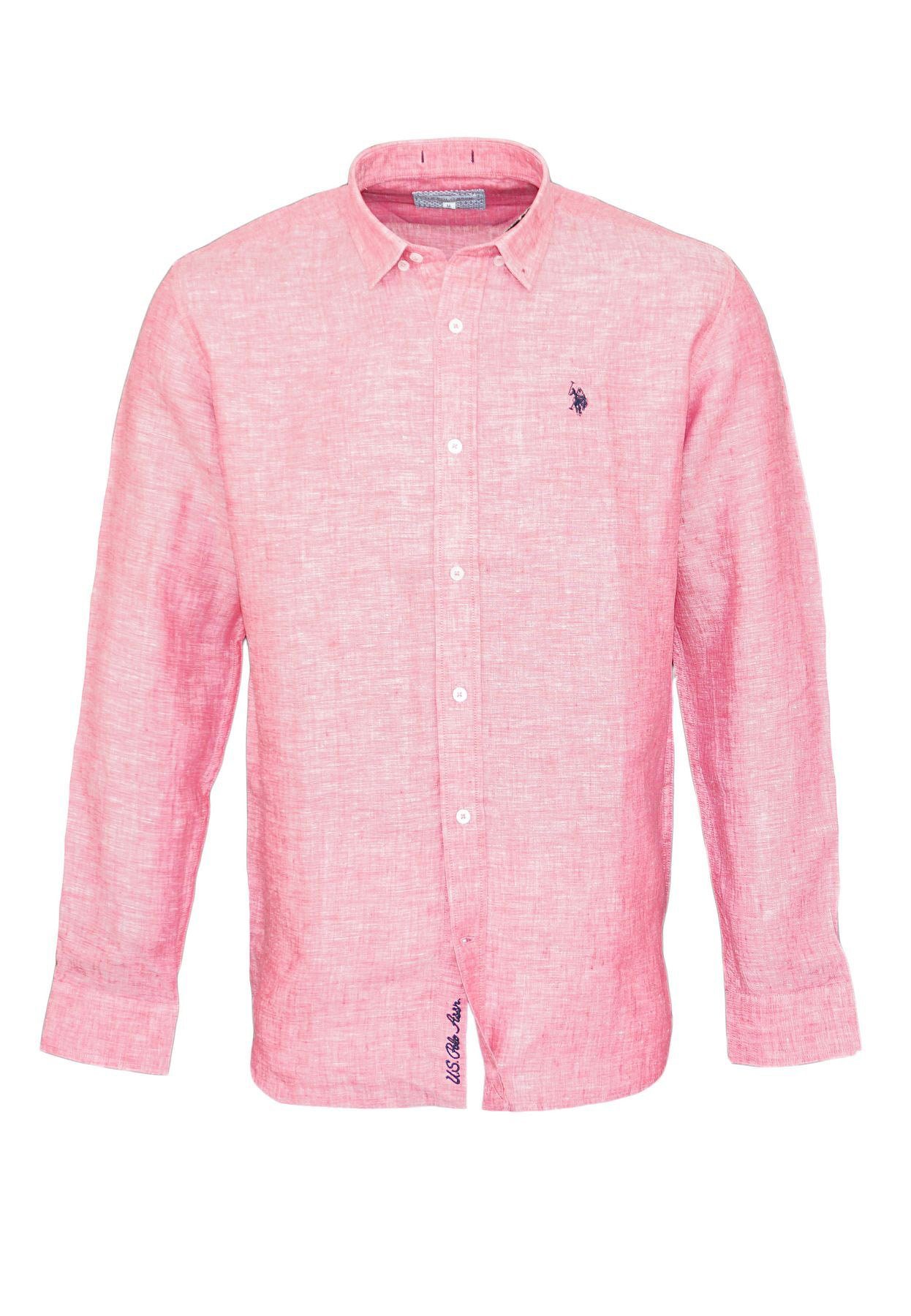 U.S. Polo Assn Langarmhemd Shirt Leinenhemd günstig online kaufen