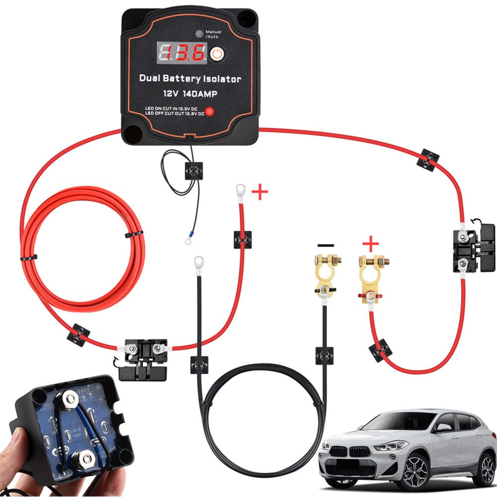 Relais-Modul Auto KFZ Doppelbatterie Isolator Trennrelais Split Charge Kit 12V 140A