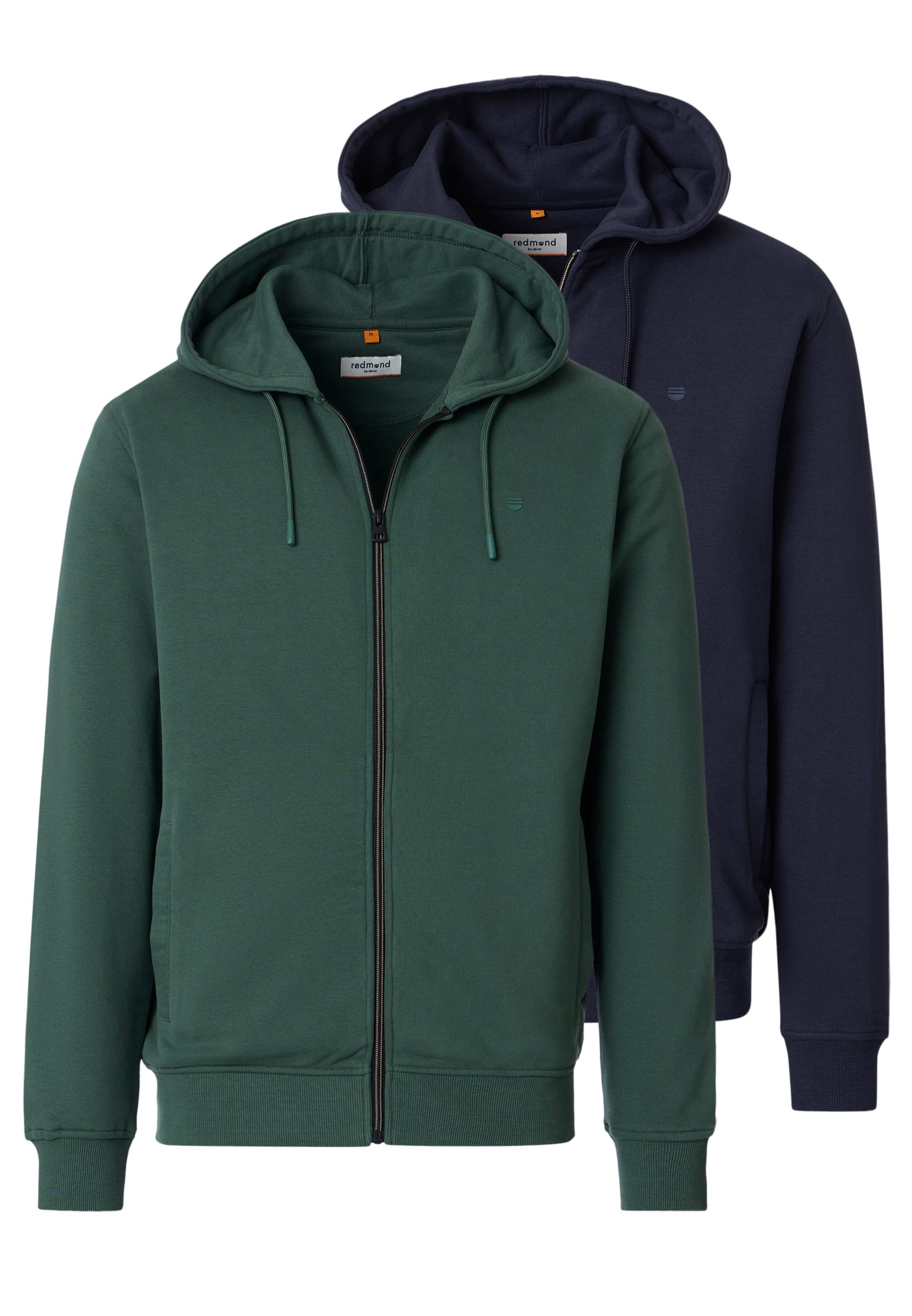 Redmond Hoodie 2er Pack Basic (Spar-Set, 2-tlg) Sweatjacke / Hoodie - Baumwolle - Atmungsaktiv