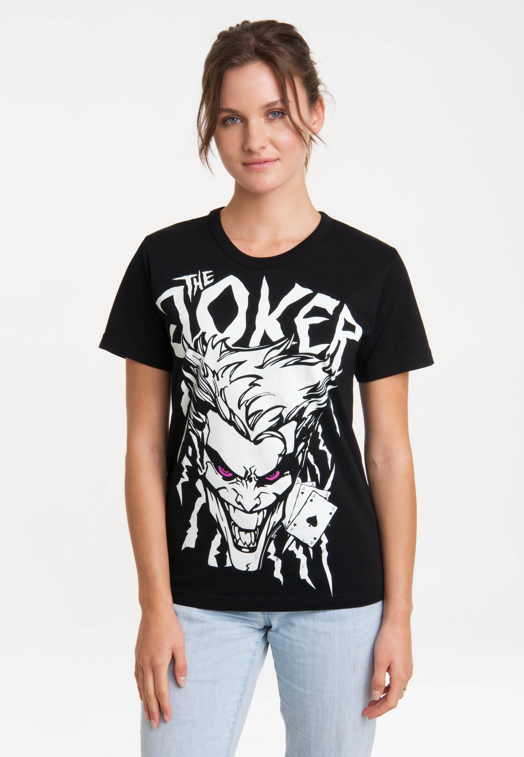 LOGOSHIRT T-Shirt DC Comics - Joker mit lizenziertem Print