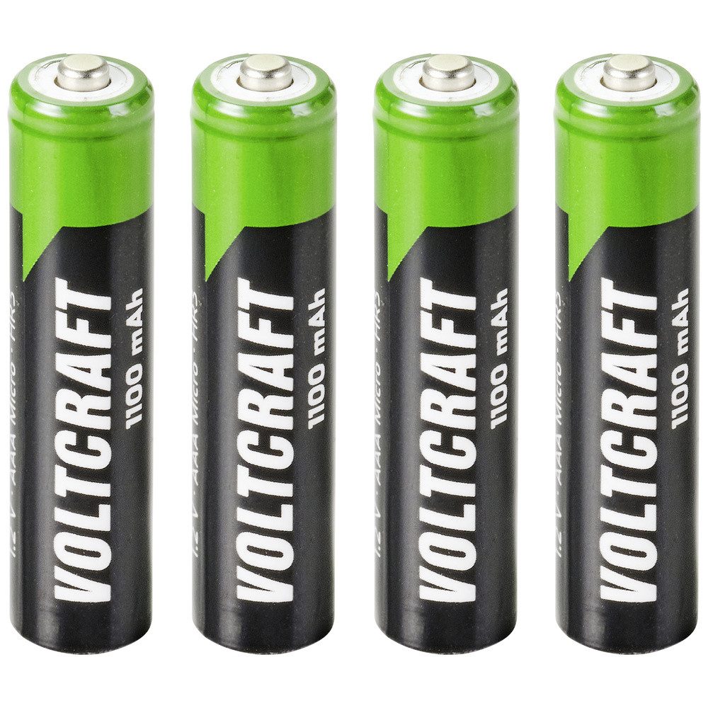VOLTCRAFT HR03 Micro (AAA)-Akku NiMH 1100 mAh 1.2 V 4 St. Batterie