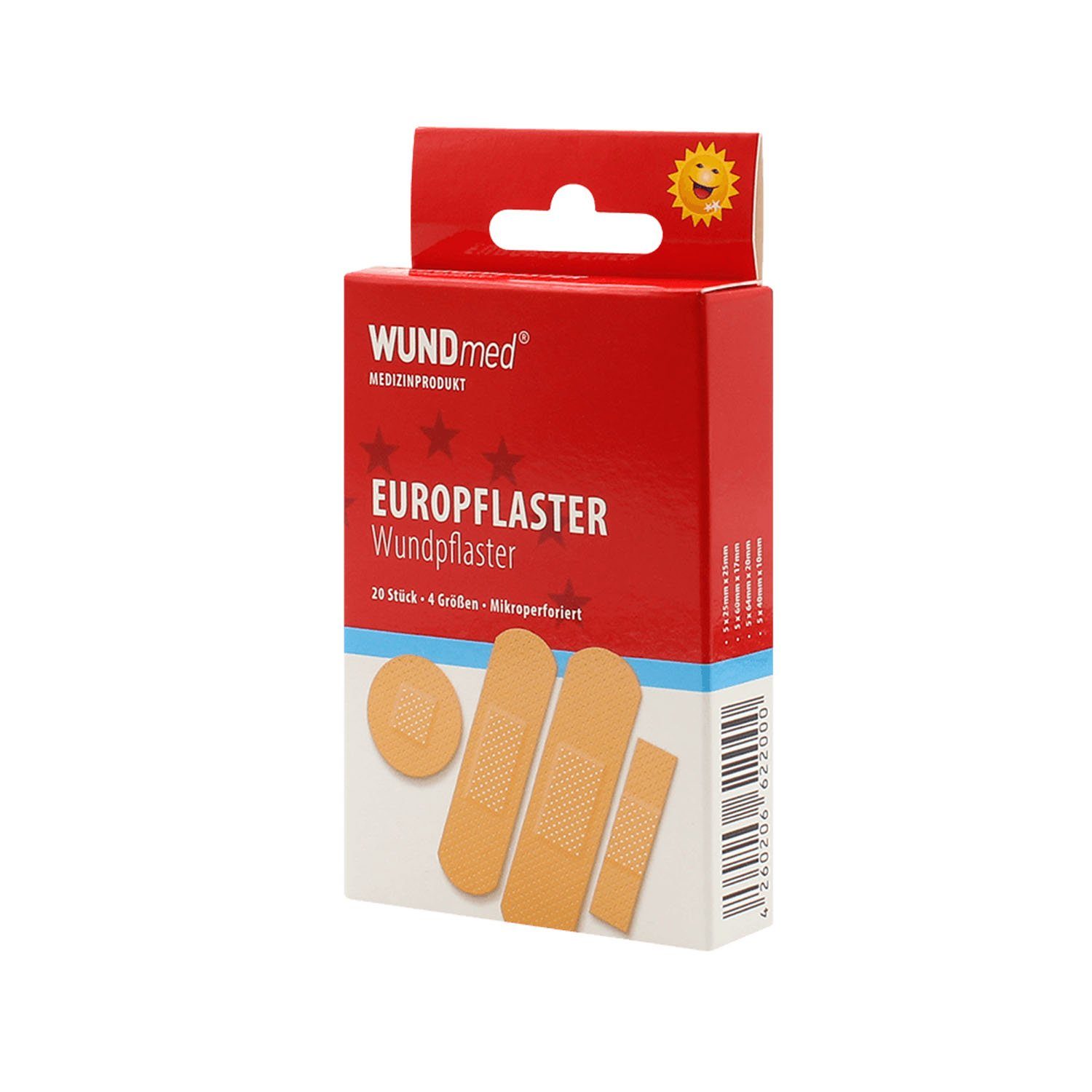 Wundpflaster TESTRUT - Europflaster 20 Stück 4 verschiedene Größen