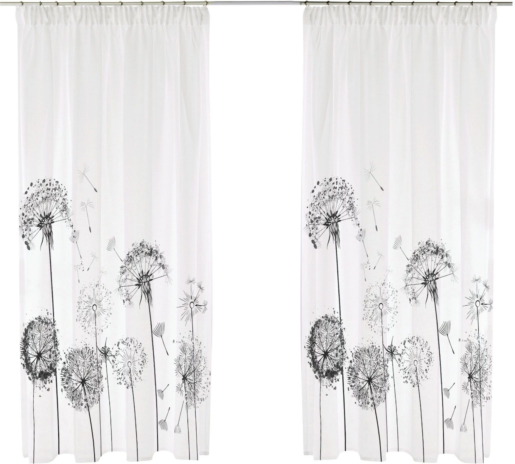 OTTO home Gardine Nannette (1 St), Multifunktionsband, halbtransparent, Polyester, halbtransparent, gemustert, pflegeleicht, verschiedene Größen