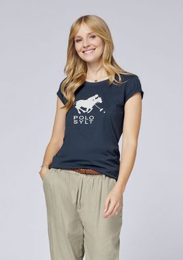 Polo Sylt Print-Shirt mit Glitter-Logo