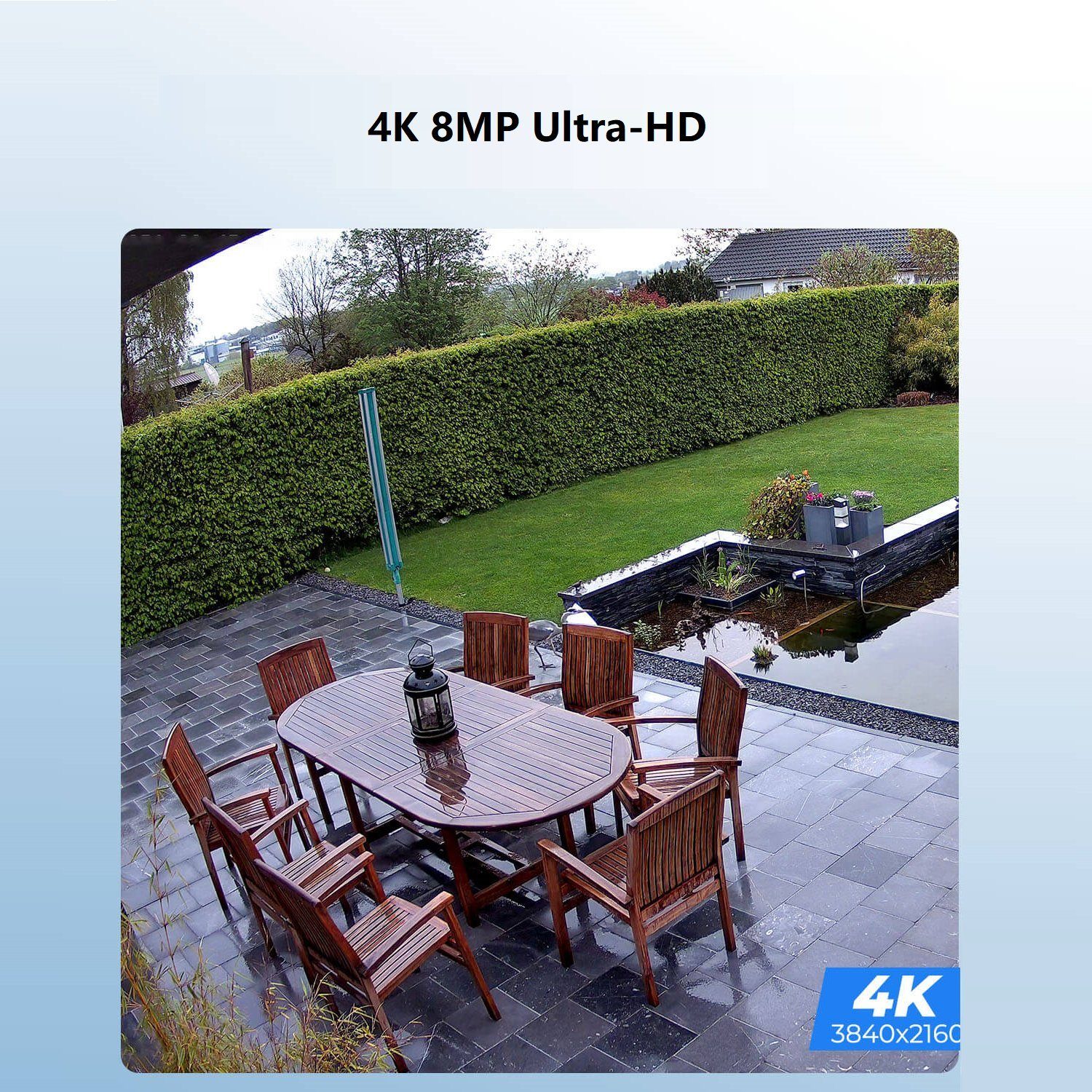 Reolink Überwachungskamera RLK16-810B8-A 4K PoE (Außenbereich, Videoüberwachungsset, Videoüberwachung mit 8X 8MP PoE IP Kamera und 16CH 4TB HDD NVR, Personenerkennung und Fahrzeugerkennung, IP66, 30M IR Nachtsicht)