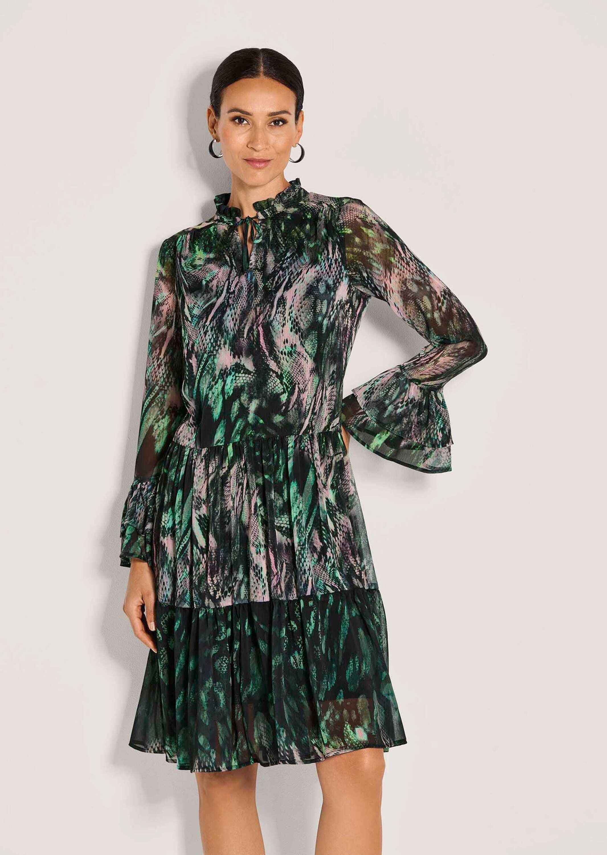 MADELEINE Midikleid Elegantes Stufenkleid mit All-Over-Print Printkleid mit günstig online kaufen