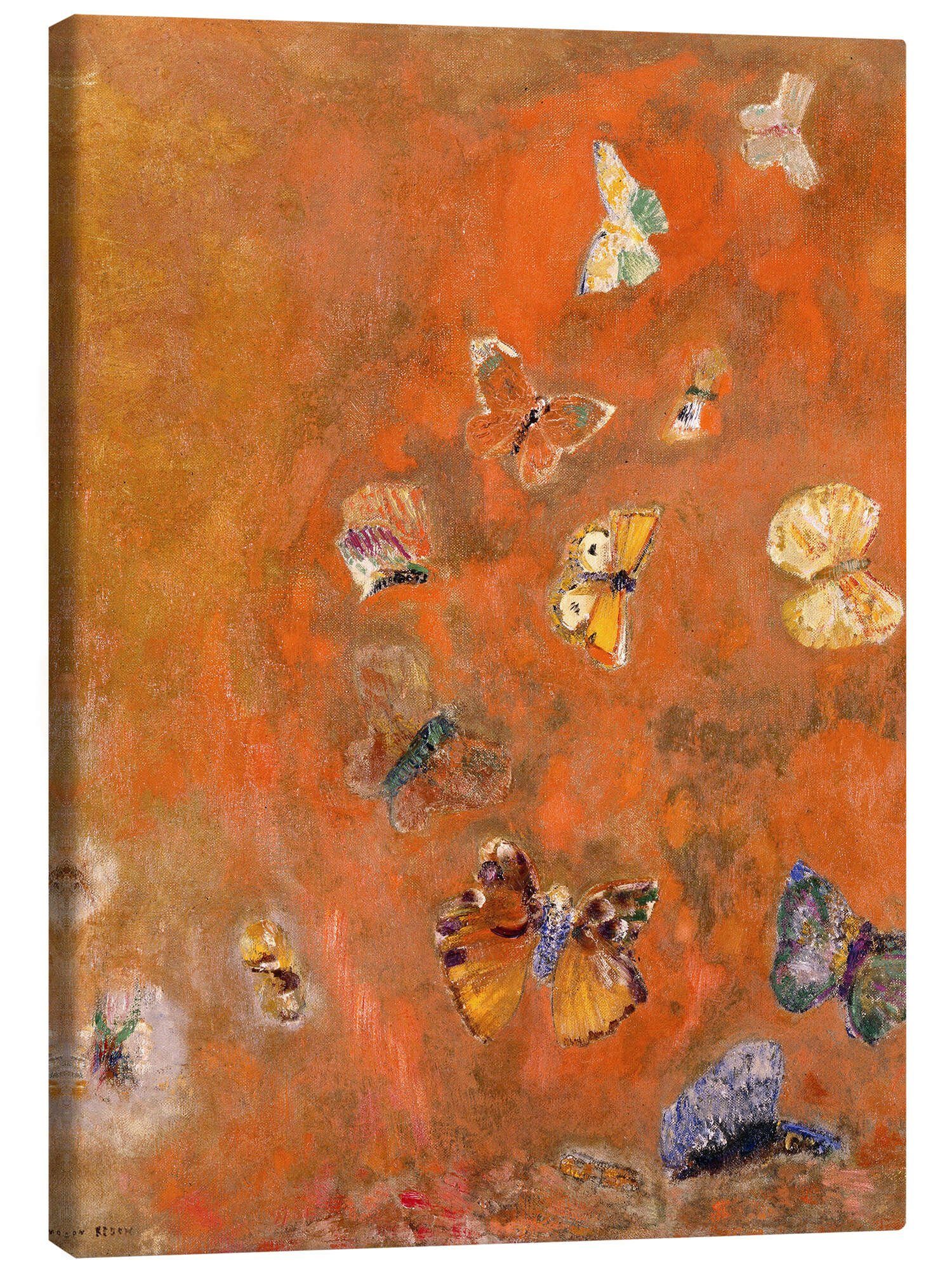 Posterlounge Leinwandbild Odilon Redon, Beschwörung der Schmetterlinge, Malerei