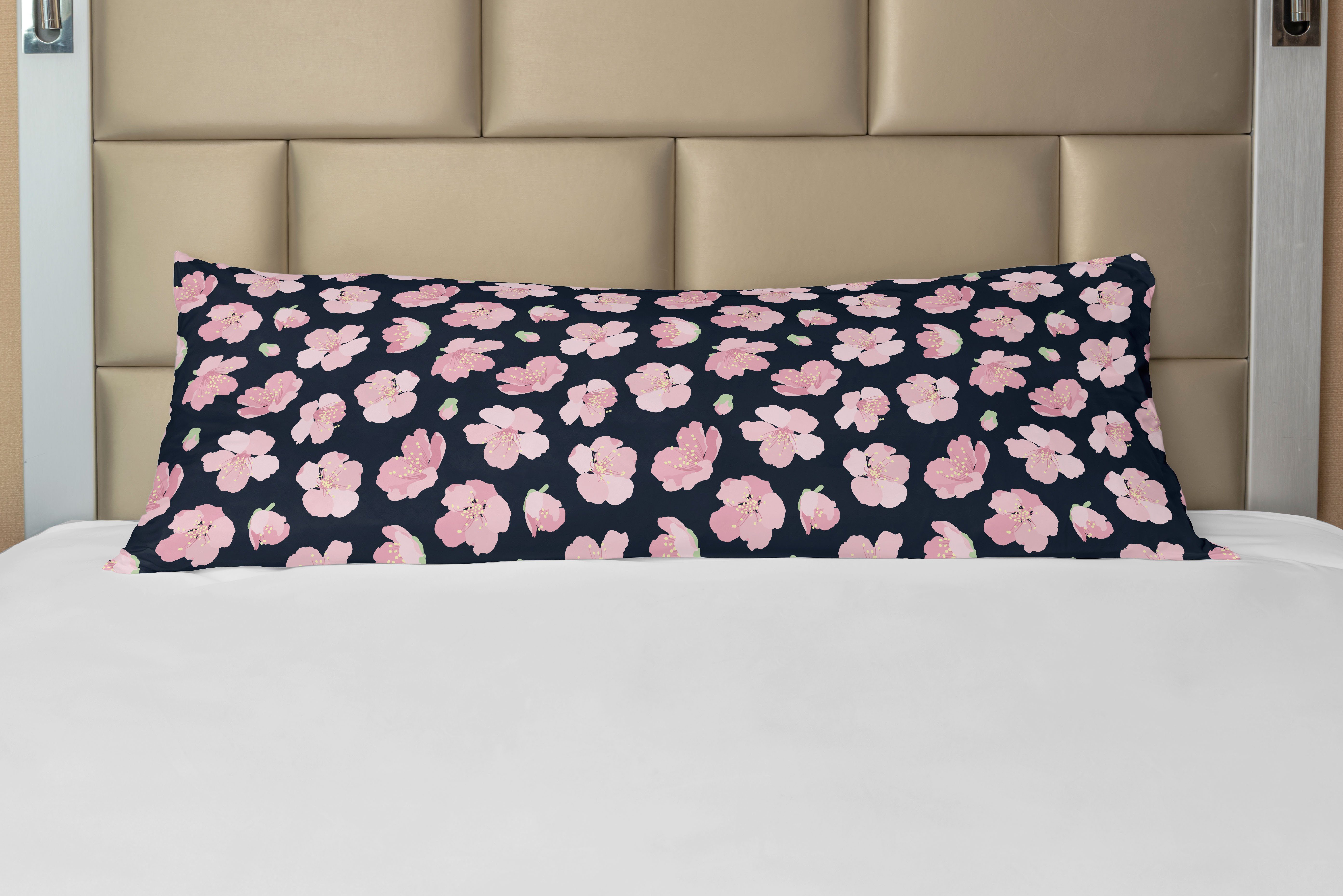 Abakuhaus, Sakura Doodle Seitenschläferkissenbezug Flora Langer Kissenbezug, Blume von Deko-Akzent
